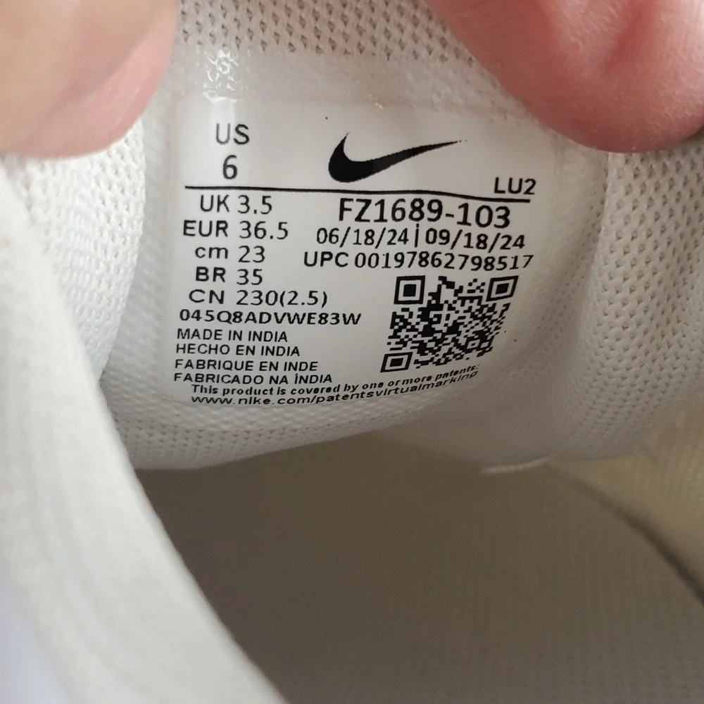 Nike Air Zoom Bella 7 Womens Shoes Sz 6 Training White Pink Lace-Up Sneakers